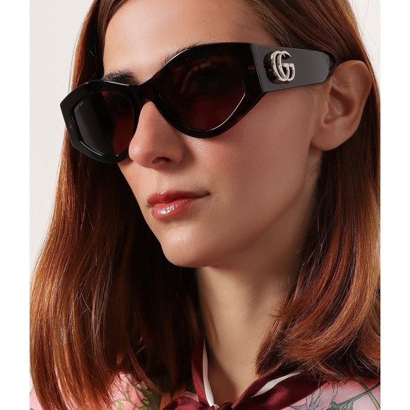 NWT Gucci GG1951S-002 Havana Brown 53mm Sunglasses